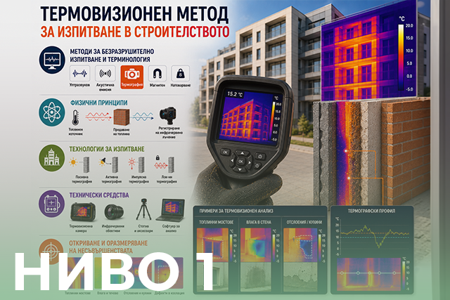 Банер на обучение Термовизионен метод за изпитване в строителството - ниво 1