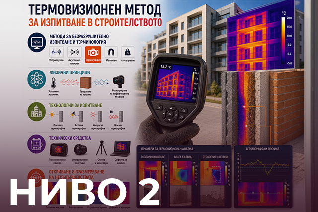 Банер на обучение Термовизионен метод за изпитване в строителството - ниво 2