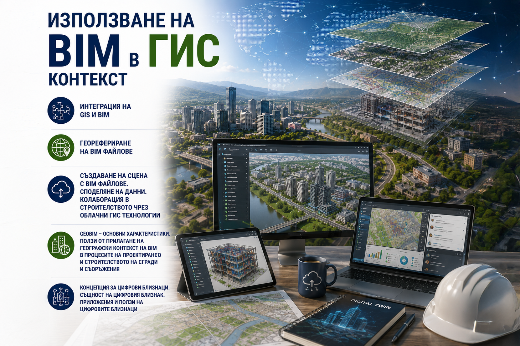Банер на обучение Използване на BIM в ГИС контекст