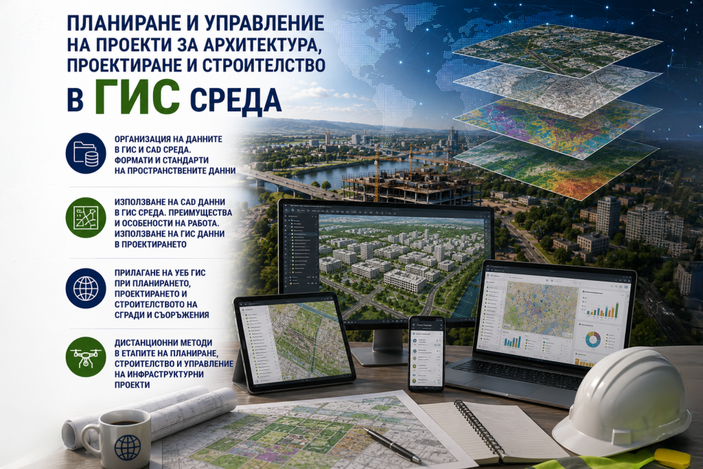 Банер на обучение Планиране и управление на проекти ГИС