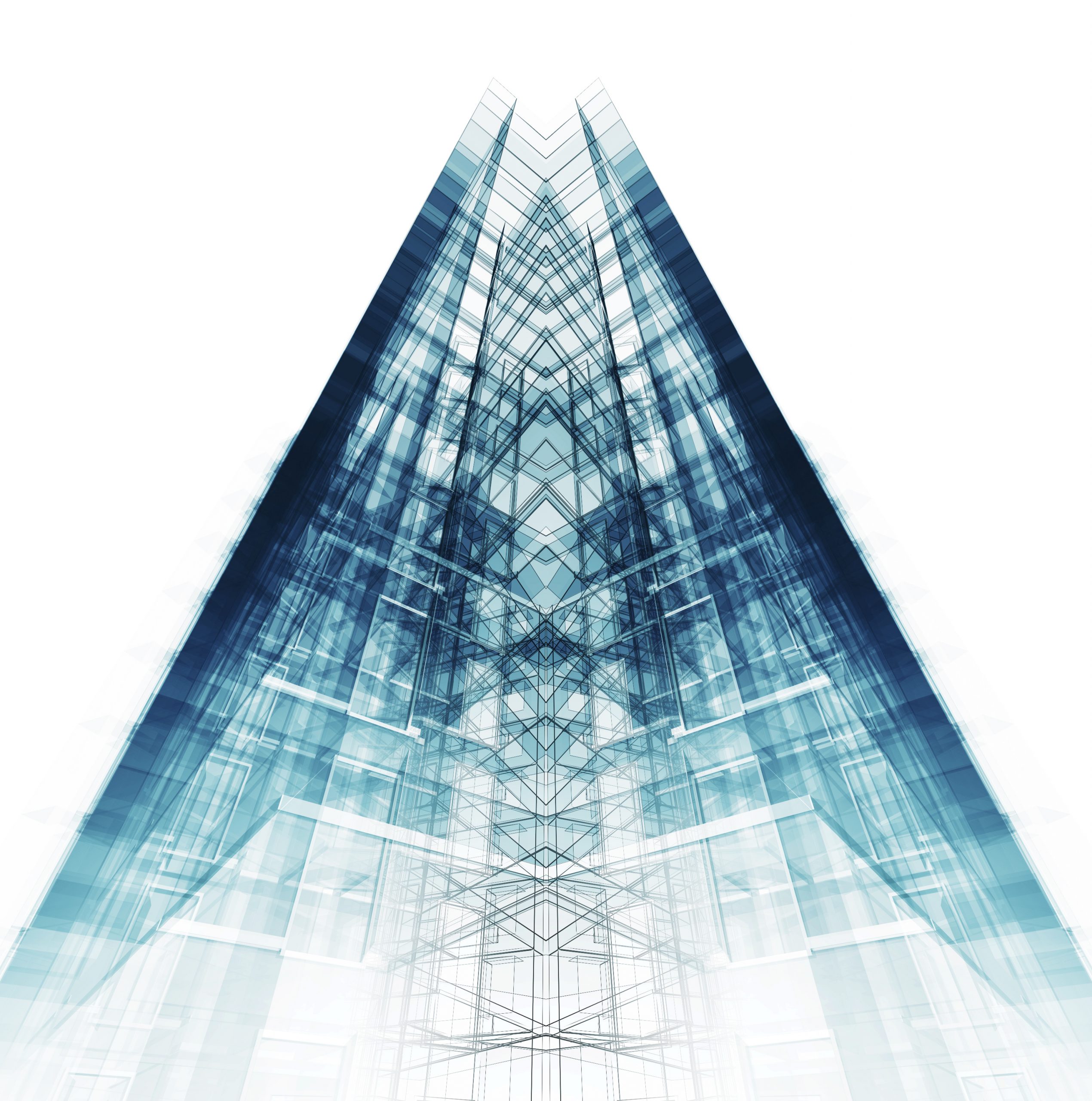 illustration, in digital style, of a tall building under construction