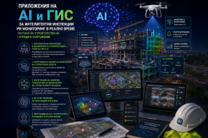 Банер на обучение Приложения на AI и ГИС за интелигентни инспекции и мониторинг в реално време в етапа на строителство на сгради и съоръжения