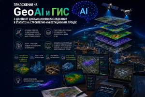 Банер на обучене Приложения на GeoAI и ГИС с данни от дистанционни изследвания в етапите на строително-инвестиционния процес