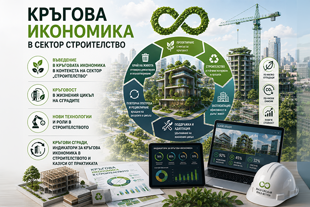 Банер на обучение Кръгова икономика в сектор строителство